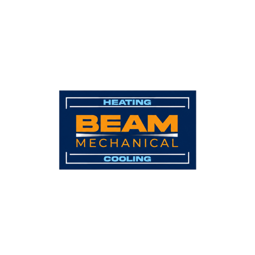 BEAM logo with bold orange lettering on a dark blue background